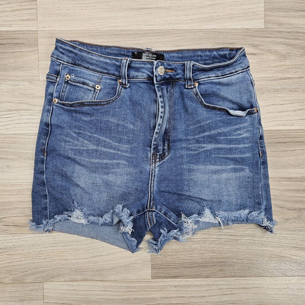 MONKEY RIDE JEANS Womens Blue Cutoff Jeans Shorts Large